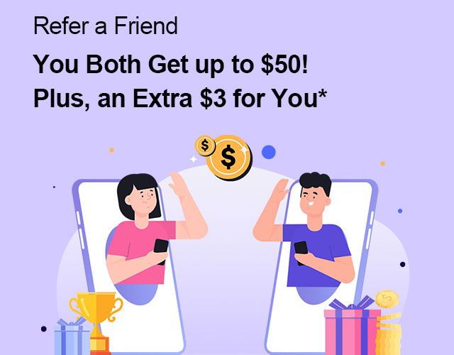 Refer a Friend to MaxRebates and Get a $53 Bonus*