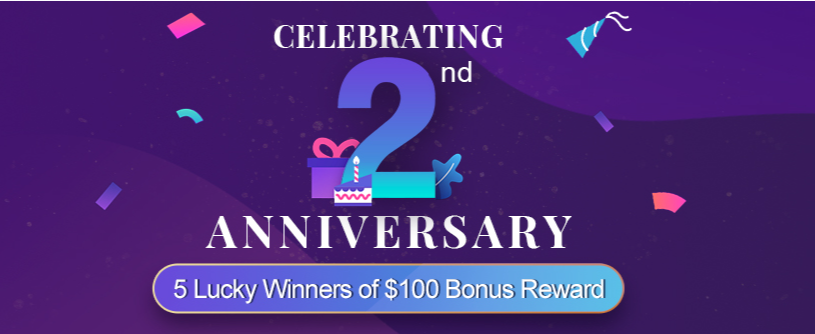 MaxRebates Anniversary Event Be One Of 5 Winners Of 100 Bonus Reward 